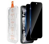 Aerku 2 protectores de pantalla de privacidad para Google Pixel 10 Pro para cristal blindado, montaje en coche, sin burbujas, cristal protector de privacidad 9H, antihuellas, borde negro, protector de