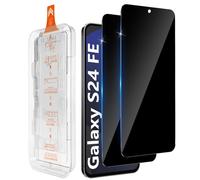 Aerku 2 protectores de pantalla de privacidad para Samsung Galaxy S24 FE 5G para cristal blindado, sin burbujas, cristal protector de pantalla de privacidad 9H antihuellas