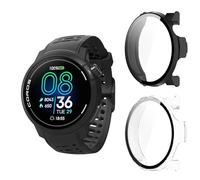 Aerku Funda Compatible con Coros Pace Pro, 9H HD Anti-Choque Parachoques Anti-rasguños Protector Duro PC Marco Cristal Templado Protector de Pantalla Funda - Transparente&Negro