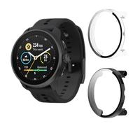 Aerku Funda Compatible con Suunto RACE S, 9H HD Anti-Choque Parachoques Anti-rasguños Protector Duro PC Marco Cristal Templado Protector de Pantalla Funda - Transparente&Negro