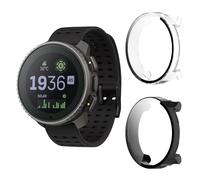 Aerku Funda Compatible con Suunto Vertical, 9H HD Anti-Choque Parachoques Anti-rasguños Protector Duro PC Marco Cristal Templado Protector de Pantalla Funda - Transparente&Negro