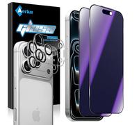 Aerku Mate Protector Pantalla de Privacidad para iPhone 17 Pro y HD Protector Lente Camara, [2+2 Piezas] Antiespia e Antireflejo Cristal Templado, Dureza 9H Matte Anti-Luz Azul Vidrio Templado