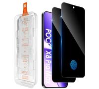 Aerku Protector de pantalla de privacidad para Xiaomi Poco X8 Pro Max 5G, 2 unidades [instalación automática] Protector de pantalla antispy de privacidad, extremadamente resistente a los arañazos 9H