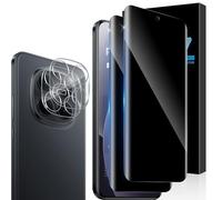 Aerku Protector de pantalla de privacidad para Xiaomi Redmi Note 15 Pro Plus 5G/Note 15 Pro+ 5G para cristal blindado, 2 protectores de pantalla 3D y 2 protectores de cámara HD, dureza 9H antiespía