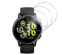 Aerku Protector de Pantalla para Garmin Vivoactive 5, Alta Sensibilidad Resistente a Arañazos Cristal Templado Vidrio Templado con Ayuda de Posicionamiento para la Instalación - [4 Piezas]