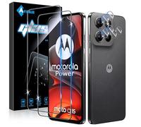 Aerku Protector de Pantalla para Motorola Moto G15 Power y Protector Lente Cámara [2+2 Piezas], Dureza 9H HD Anti-Arañazos Sin Burbujas Cristal Vidrio Templado Película