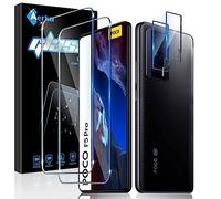 Aerku Protector de Pantalla para Xiaomi Poco F5 Pro 5G, Protector de Lente de Cámara [2 + 2 Piezas], 0.33MM HD 9H Ultra Resistente Cristal Templado Vidrio Templado para Xiaomi Poco F5 Pro