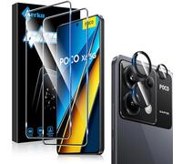 Aerku Protector de Pantalla para Xiaomi Poco X6 5G y Protector Lente Cámara [2+1 Piezas], Dureza 9H HD Anti-Arañazos Sin Burbujas Cristal Vidrio Templado Película Protectora