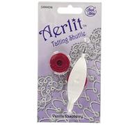 Aerlit Tatting Shuttle With 2 Bobbins-Vanilla Raspberry