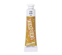 AERO Tempera monocolor, 12 tubos de 7,5 ml cada uno, colores no tóxicos, brillantes e intensos, muy pigmentados, se pueden pintar con agua, adecuados para numerosas técnicas de pintura, dorado