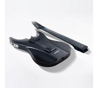 AEROBAND Guitarra eléctrica acústica negra de viaje, guitarra silenciosa portátil con diapasón extraíble, función MIDI, 6 cuerdas, diestros