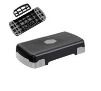 Aerobic Stepper, Adjustable Height Workout Stepper & Step Board With 3 Risers, Non Slip Stable Design, Fitness Equipment Category with Usage for Home Gym Cardio Strength Training