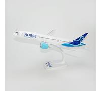AeroClix Modelo de avión Norse Atlantic Boeing 787-9 LN-FND escala 1/200 modelo de avión, perfecto para exhibición, 31,5 cm de longitud, viene con un soporte, ACX014