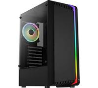 Aerocool BIONICV2BK Negra, Caja Gaming RGB ATX, Cristal Templado+Ventilador RGB