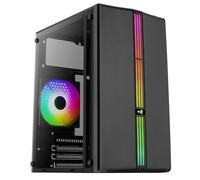 AeroCool Boitier Mini Tour Micro ATX Compatible con EVO Mini RGB con Pantalla Plana (Negro)