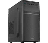 Aerocool CS103, Caja de PC Micro ATX, aluminio pulido, Ventilador Trasero 80 mm, color Negro, Única