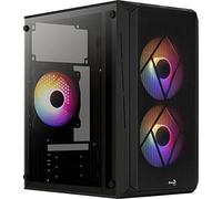 Aerocool CS107 V2, Caja PC MicroATX, Ventana Lateral, 3X Ventiladores 120mm FRGB, Negro
