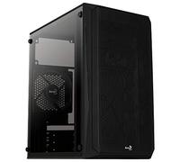 Aerocool CS107V1, Caja PC MicroATX, Ventana lateral, Ventilador 120 mm, Negro