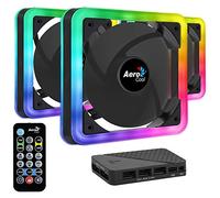 Aerocool, EDGE, 3 ventiladores, iluminación RGB, aspas curvas, antivibración