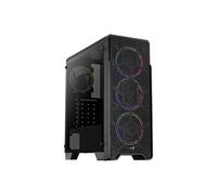 AEROCOOL Midi Ore Saturn FRGB Black MICROATX/ATX/MINIITX FRGB-G-BK-V1 3XF