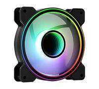 Aerocool Mirage 12 ARGB PC Fan, 1 x 12cm ARGB Fan with 6 Pin Connector, Black