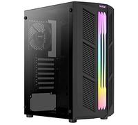 Aerocool prime, caja pc atx, frontal triple argb, cristal templado, ve