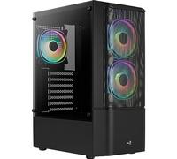 Aerocool QUANTUMMESHV3BK Negro, Caja PC ATX, Cristal Templado, 3x Ventilador RGB