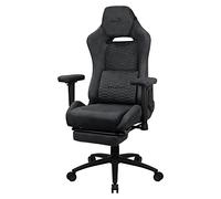 Aerocool ROYALSLATEGR, Silla Gaming Premium Ergonómica, Reposapiernas, Tecnología Aerosuede, Gris