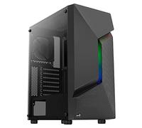 Aerocool SCAPEBKV1, Caja Gaming ATX, Frontal RGB LED, Cristal Templado, Ventilador 12 cm, Negro