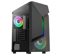 Aerocool Caja Gaming ATX SCAPEBKV3 Frontal RGB LED Cristal templado 3x Ventiladores ARGB Negro