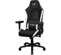 Aerocool CROWNBW Blanco, Silla Gaming Ergonómica, Cojines Ajustables, Cuero Sintético Premium