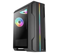 AEROCOOL SPLINTERDUOBKV1, Splinter Duo, ARGB ATX Mid Tower Case, 3 x Duo 12 ARGB Fans, ARGB Front Panel, Black