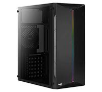 Aerocool SPLITABK, Caja PC Gaming, Semitorre ATX, LED RGB, Ventilador 12cm,Negro