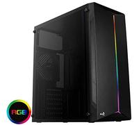 Aerocool splitabk, caja pc gaming, semitorre atx, led rgb, ventilador