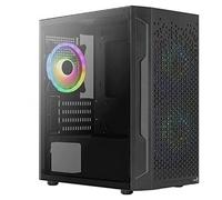 Aerocool Trinity Mini, Mini ATX Tower Case, Tempered Glass Side Panel, 1 x 12cm FRGB Fans, 2 x FRGB Fans, Black