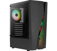 Aerocool WAVEBKV3, Caja PC ATX, Cristal Templado, 4xVentiladores RGB 12cm, Negro