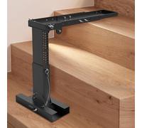 Aeroflexa Nivelador de Escalera, Nivelador de Escalera Resistente para Escaleras, Material de Acero de Alta Resistencia para Escaleras con Tapete Antideslizante, Altura Ajustable de 34 a 48 cm