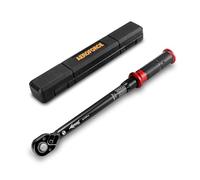 AEROFORCE Llave Dinamométrica 1/2", Precisión de Error ±3%, 20-220Nm Llave de Torque, Click Llave Dinamométrica con Cabezal de Trinquete Reversible, 72 Dientes para Moto, Coche, Camión