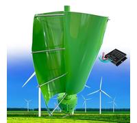 Aerogenerador de 12000W, 12V 24V 48V Turbina Eólica Vertical de Eje Helicoidal de Levitación Magnética, Generador de Imán Permanente Trifásico, para Casa, Terraza, Chalet o Autocaravana,B-24V