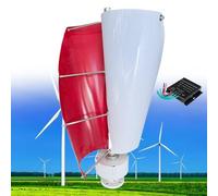 Aerogenerador de 12000W, 12V 24V 48V Turbina Eólica Vertical de Eje Helicoidal de Levitación Magnética, Generador de Imán Permanente Trifásico, para Casa, Terraza, Chalet o Autocaravana,C-24V