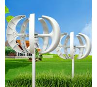 Aerogenerador de turbinas eólicas de 600 W, 12 V, turbina de viento, turbina de viento vertical, turbina eólica para barcos, pabellones, cabañas o casas móviles, color blanco