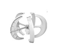 Aerogenerador Eolico, Generador de turbinas energía eólica 5KW12/24/48V 5 aspas generador linterna aerogeneradores eje Vertical for controlador farola(Bianco,With controller,12V)