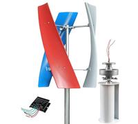 Aerogeneradores 14000W Sin Ruido Generador de turbina eólica Vertical, Aerogenerador levitación magnética con Controlador MPPT para suplementación energía doméstica,White-24V