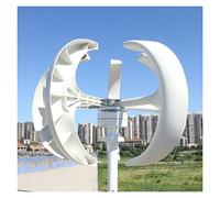 Aerogeneradores, Turbina eólica de eje Vertical de 1000W, 1KW, 12V, 24V, 48V con controlador MPPT, pequeño molino de viento de bajo ruido for farolas,Kit generador eólico(White with Control,48V)