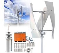 Aerogeneradores Turbina Vertical 16000W 20000W Generador energía eólica - Kit 12V 24V 48V 220V con 3 aspas y Controlador para suplementación doméstica(20000W,48V)