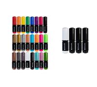 AEROGRAFANDO 24 bolígrafos de colores con 4 bolígrafos negro/blanco para trazador de cameo, trato y curio