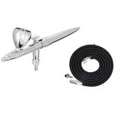 AEROGRAFANDO Compatible con aerógrafo Ultra 2024 0,45 mm Harder & Steenbeck + Tubo de aire telado Fengda 3 m conexión rápida 1/8"-1/8" negro