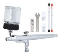 Aerógrafo de pintura de 20 ml de doble acción con alimentación por gravedad, con agujas de 0,2 mm, 0,3 mm y 0,5 mm; aerógrafo de precisión para maquillaje, decoración de uñas,