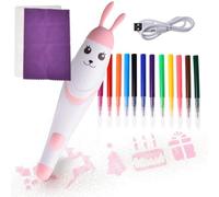 Aerógrafo eléctrico genérico - Marcador de pintura eléctrica - Bolígrafos de acuarela con aerógrafo inalámbrico recargables para niños y niñas de 3 años