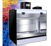 Aerograph Cabin for Craft Table: An Air Extraction Spray Painting Cabin Featuring a Waterfall and Water Curtain, Equipped with LED Lighting.